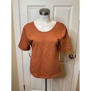 Nike Rust Brown Short Sleeve Drop Back Sweatshirt NWT, Size Small